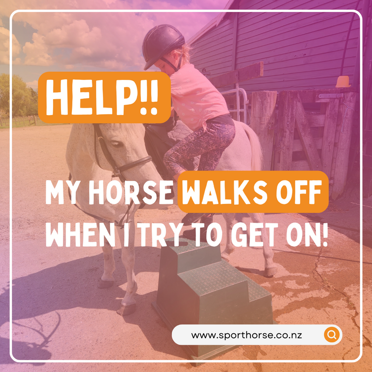 My horse walks off when I try to get on!