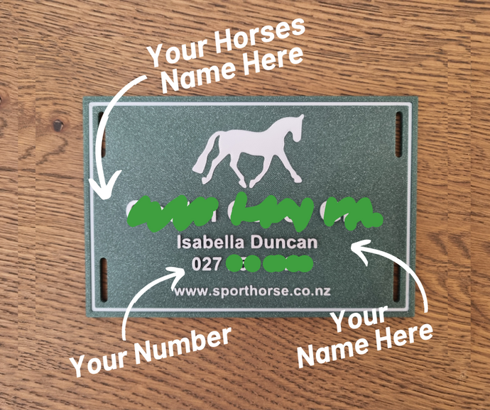 Competition Stable Name Plate